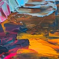 Original Abstract Oil Painting Royalty Free Stock Photo